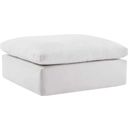 Rosedale Beige Velvet Ottoman