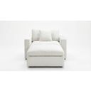 Rosedale Chair with Reversible Ottoman In Beige Velvet
