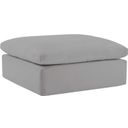 Rosedale Grey Velvet Ottoman