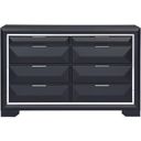 The appearance of Rosemont Midnight Blue Dresser designed by Homelegance in the transitional interior design. This blue piece of furniture  was selected by 1StopBedrooms from Rosemont Collection to add a touch of cosiness and style into your home. Sku: 1553-5. Material: Wood.