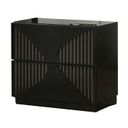 Rosette Nightstand In Black