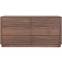Round Off Dresser In Walnut Brown