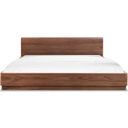 Round Off Queen Bed In Dark Brown