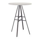 The appearance of Stockton Round Pub Table with White Oak Top In Slate Grey designed by American Woodcrafters in the transitional interior design. This grey/white piece of furniture was selected by 1StopBedrooms from Stockton Collection to add a touch of cosiness and style into your home. Sku: P1-131. Table Top Shape: Round. Material: Metal.