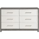 The appearance of Rowan Dresser In Gray and Ivory designed by Homelegance in the modern / contemporary interior design. This gray and ivory piece of furniture was selected by 1StopBedrooms from Rowan Collection to add a touch of cosiness and style into your home. Sku: 1366-5. Material: Veneer.