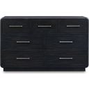 The appearance of Rowanbeck Dresser In Black designed by Signature Design by Ashley in the modern / contemporary interior design. This black piece of furniture  was selected by 1StopBedrooms from Rowanbeck Collection to add a touch of cosiness and style into your home. Sku: B821-31. Material: Wood.