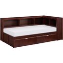 Rowe Twin Bookcase Corner Bed with Storage Boxes In Cherry