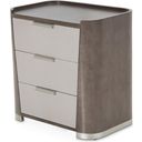 The appearance of Roxbury Park Nightstand In Slate designed by Michael Amini in the transitional interior design. This slate piece of furniture was selected by 1StopBedrooms from Roxburry Collection to add a touch of cosiness and style into your home. Sku: N9006040-220. Material: Polyester.