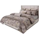 The appearance of Roxbury Park Queen Multiinpanel Bed In Slate designed by Michael Amini in the transitional interior design. This slate piece of furniture was selected by 1StopBedrooms from Roxburry Collection to add a touch of cosiness and style into your home. Sku: N9006011-220;N9006131-220;9000238-00. Bed Type: Panel Bed. Material: Polyester. Bed Size: Queen.