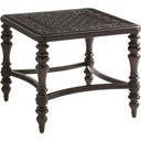 The appearance of Royal Kahala Black Sands Square End Table In Dark Brown designed by Tommy Bahama in the traditional interior design. This dark brown piece of furniture was selected by 1StopBedrooms from Royal Kahala Black Sands Collection to add a touch of cosiness and style into your home. Sku: 3235-953. Table Top Shape: Square. Material: Aluminum.