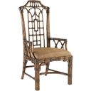 The appearance of Royal Kahala Pacific Rim Arm Chair In Tortoise Shell designed by Tommy Bahama in the traditional interior design. This tortoise shell piece of furniture was selected by 1StopBedrooms from Royal Kahala Collection to add a touch of cosiness and style into your home. Sku: 538-881-01. Material: Wood.