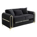Ruby Loveseat In Black and Gold