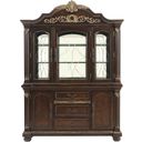 The appearance of Russian Hill Warm Cherry Buffet and Hutch designed by Homelegance in the traditional interior design. This brown piece of furniture  was selected by 1StopBedrooms from Russian Collection to add a touch of cosiness and style into your home. Sku: 1808-50;1808-55. Material: Wood.
