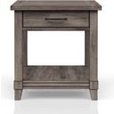 The appearance of Rustic 1 Drawer End Table designed by Bernell in the rustic / southwestern interior design. This rustic piece of furniture was selected by 1StopBedrooms from Rustic Collection to add a touch of cosiness and style into your home. Sku: 1284-002. Material: Rubberwood.
