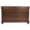 The appearance of Rustic Traditions 8 Drawer Dresser designed by Liberty in the traditional interior design. This brown piece of furniture was selected by 1StopBedrooms from Rustic Collection to add a touch of cosiness and style into your home. Sku: 589-BR31. Material: Wood.