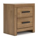 Ryderton Two Drawer NightStand In Auburn