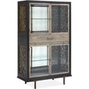 The appearance of Ryker Nocturn Black And Coventry Grey Display Cabinet designed by Magnussen in the modern / contemporary interior design. This black and gray piece of furniture was selected by 1StopBedrooms from Ryker Collection to add a touch of cosiness and style into your home. Sku: D5013-08. Material: Oak Veneer.