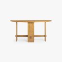 Saguaro Oak Demi-Lune Console In Honey Oak