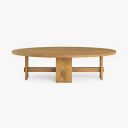 Saguaro Oval Oak Coffee Table In Honey Oak