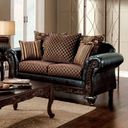 The appearance of San Roque Loveseat In Brown designed by Furniture of America in the traditional interior design. This brown piece of furniture was selected by 1StopBedrooms from San Roque Collection to add a touch of cosiness and style into your home. Sku: SM7635N-LV. Material: Wood.