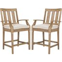 The appearance of San Salvador Patio Bar Stool Set of 2 In Natural designed by Safavieh Couture in the coastal interior design. This natural piece of furniture was selected by 1StopBedrooms from San Collection to add a touch of cosiness and style into your home. Sku: CPT1020A-SET2. Material: Wood.