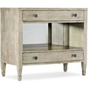 The appearance of Sanctuary Gemme Two Drawer Nightstand designed by Hooker in the traditional interior design. This silver piece of furniture was selected by 1StopBedrooms from Sanctuary 2 Collection to add a touch of cosiness and style into your home. Sku: 5875-90015-95. Material: Oak Veneer.