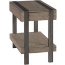 The appearance of Sandler Chairside Table In Gray designed by Hammary in the modern / contemporary interior design. This gray piece of furniture  was selected by 1StopBedrooms from Sandler Collection to add a touch of cosiness and style into your home. Sku: 180-916. Material: Wood.