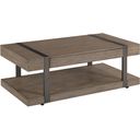 The appearance of Sandler Rectangular Coffee Table In Gray designed by Hammary in the modern / contemporary interior design. This gray piece of furniture  was selected by 1StopBedrooms from Sandler Collection to add a touch of cosiness and style into your home. Sku: 180-910. Material: Wood.