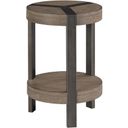 The appearance of Sandler Round Accent Table In Gray designed by Hammary in the modern / contemporary interior design. This gray piece of furniture  was selected by 1StopBedrooms from Sandler Collection to add a touch of cosiness and style into your home. Sku: 180-918. Material: Wood.
