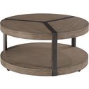 The appearance of Sandler Round Coffee Table In Gray designed by Hammary in the modern / contemporary interior design. This gray piece of furniture  was selected by 1StopBedrooms from Sandler Collection to add a touch of cosiness and style into your home. Sku: 180-911. Material: Wood.