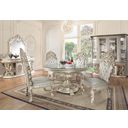 The appearance of Sandoval Round Dining Table In Champagne designed by ACME in the transitional interior design. This champagne piece of furniture was selected by 1StopBedrooms from Sandoval Collection to add a touch of cosiness and style into your home. Sku: DN01493-1;DN01493-2;DN01493-3. Table Top Shape: Round. Material: Wood. Size: 60".