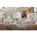 The appearance of Sandoval Double Pedestal Dining Table In Champagne designed by ACME in the transitional interior design. This champagne piece of furniture was selected by 1StopBedrooms from Sandoval Collection to add a touch of cosiness and style into your home. Sku: DN01494-1;DN01494-2;DN01494-3;DN01494-4. Material: Wood. Table Top Shape: Rectangular. Size: 48" x 108".