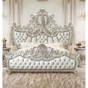 Sandoval King Bed In Beige Pu And Champagne