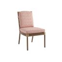 The appearance of Sandpiper Bay Side Dining Chair In Brown/Red/Pink designed by Tommy Bahama in the coastal interior design. This brown/red/pink piece of furniture was selected by 1StopBedrooms from Sandpiper Bay Collection to add a touch of cosiness and style into your home. Sku: 3360-12-40. Material: Aluminum.