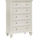 The appearance of Sandy Beach 5-drawer Rectangular Chest Cream White designed by Coaster in the coastal interior design. This cream white piece of furniture was selected by 1StopBedrooms from Sandy Beach Collection to add a touch of cosiness and style into your home. Sku: 201305. Material: Wood.