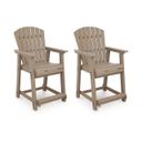 The appearance of Sandy Dune Outdoor Counter Height Bar Stool Set of 2 In Medium Brown designed by Signature Design by Ashley in the modern / contemporary interior design. This medium brown piece of furniture was selected by 1StopBedrooms from Sandy Dune Collection to add a touch of cosiness and style into your home. Sku: P228-124.