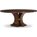 The appearance of Sanford 72 Inch Round Dining Table In Brunette designed by Century Furniture in the modern / contemporary interior design. This brunette piece of furniture  was selected by 1StopBedrooms from Citation Collection to add a touch of cosiness and style into your home. Sku: B1H-306B;B1H-307T. Table Top Shape: Round. Size: 72". Material: Walnut Veneer.