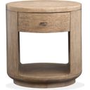 Sanford Round End Table In Chateau Brown