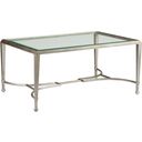 Metal Designs Sangiovese Small Rectangular Cocktail Table In Argento