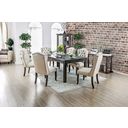 The appearance of Sania 84 Inch Dining Table In Antique Black and Beige designed by Furniture of America in the rustic / southwestern interior design. This black and beige piece of furniture  was selected by 1StopBedrooms from Sania Collection to add a touch of cosiness and style into your home. Sku: CM3324BK-T-84-VN. Material: Wood. Table Top Shape: Rectangular. Size: 84" x 42".