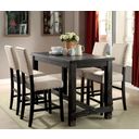 Sania 60 Inch Counter Height Table In Antique Black
