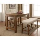 Sania Counter Height Table In Rustic Oak
