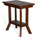 The appearance of Santa Fe 25 Inch Mahogany Wood Chair Side Table In Dark Chocolate designed by Sunny Designs in the traditional interior design. This dark chocolate piece of furniture was selected by 1StopBedrooms from Santa Fe Collection to add a touch of cosiness and style into your home. Sku: 3175DC2-CS. Material: Solid Wood.