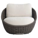 The appearance of Santa Monica Outdoor Swivel Chair In Cream Boucle and Grey designed by Bernhardt in the modern / contemporary interior design. This cream boucle/grey piece of furniture  was selected by 1StopBedrooms from Santa Collection to add a touch of cosiness and style into your home. Sku: O8223SA. Material: Woven.