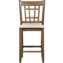 The appearance of Santa Rosa Ii Lattice Back Counter Height Chair (Set of 2) designed by Liberty in the transitional interior design. This honey piece of furniture  was selected by 1StopBedrooms from Santa Rosa Ii Collection to add a touch of cosiness and style into your home. Sku: 227-B920124. Material: Rubberwood.