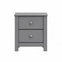 Santino 2-Drawer Nightstand In Grey