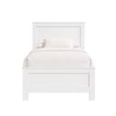 Santino Twin Panel Bed In White