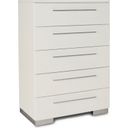 The appearance of Sapphire High Gloss White Laminate Chest designed by New Classic in the modern / contemporary interior design. This white piece of furniture was selected by 1StopBedrooms from Sapphire Collection to add a touch of cosiness and style into your home. Sku: B2643-070. Material: Wood.