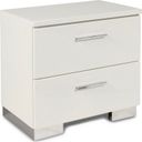 The appearance of Sapphire High Gloss White Laminate Nightstand designed by New Classic in the modern / contemporary interior design. This white piece of furniture was selected by 1StopBedrooms from Sapphire Collection to add a touch of cosiness and style into your home. Sku: B2643-040. Material: Wood.