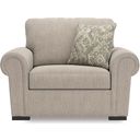 The appearance of Sararose Oversized Chair In Heather designed by Signature Design by Ashley in the traditional interior design. This heather piece of furniture was selected by 1StopBedrooms from Sararose Collection to add a touch of cosiness and style into your home. Sku: 5710223. Material: Polyester.
